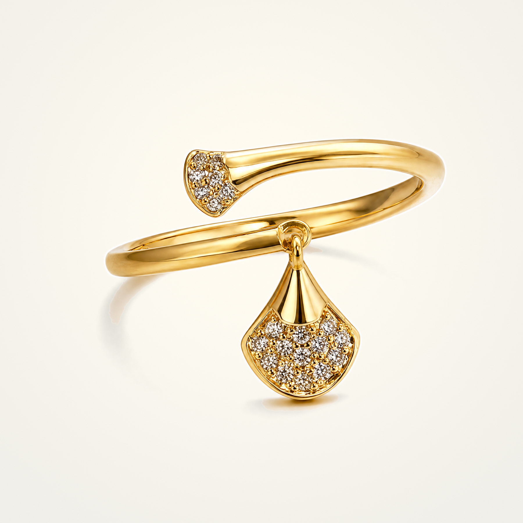 Floating Ginkgo Fan Promise Ring