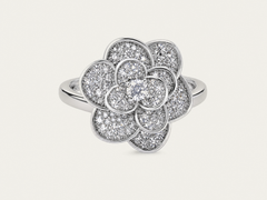 Spinning Stress Relief Camellia Lucky Ring