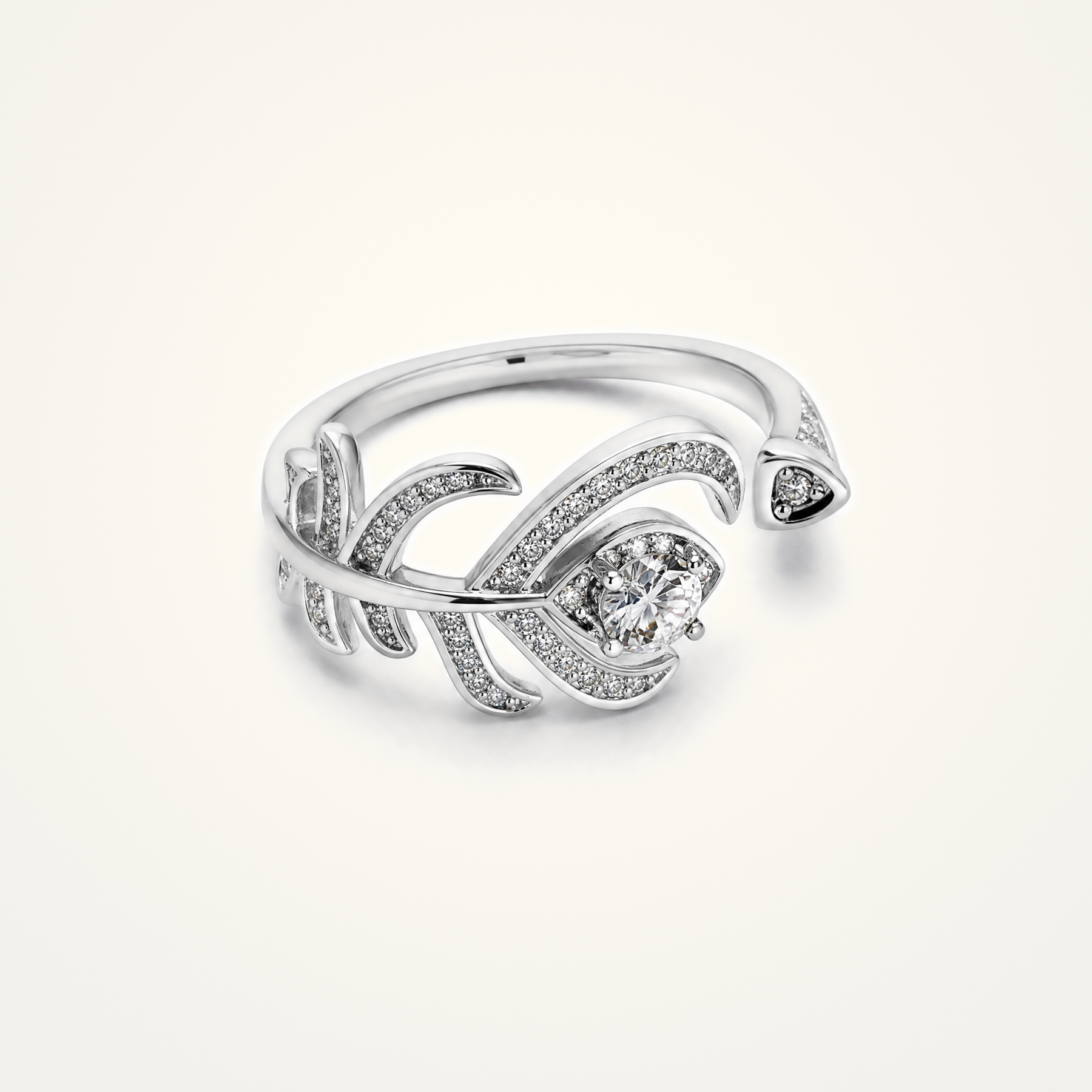 Spider Vine Leaf Promise Silver Ring