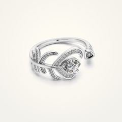 Spider Vine Leaf Promise Silver Ring
