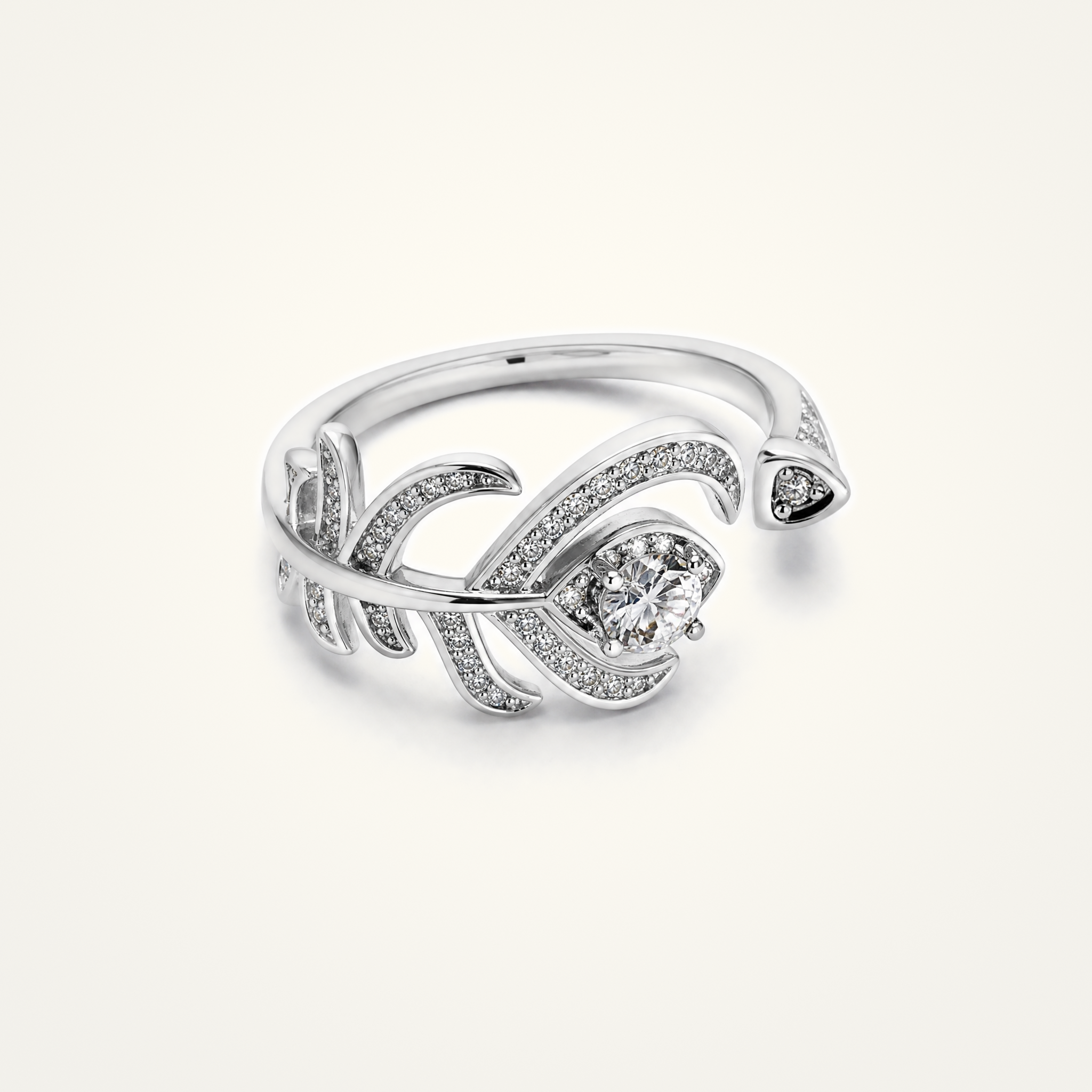 Spider Vine Leaf Promise Silver Ring