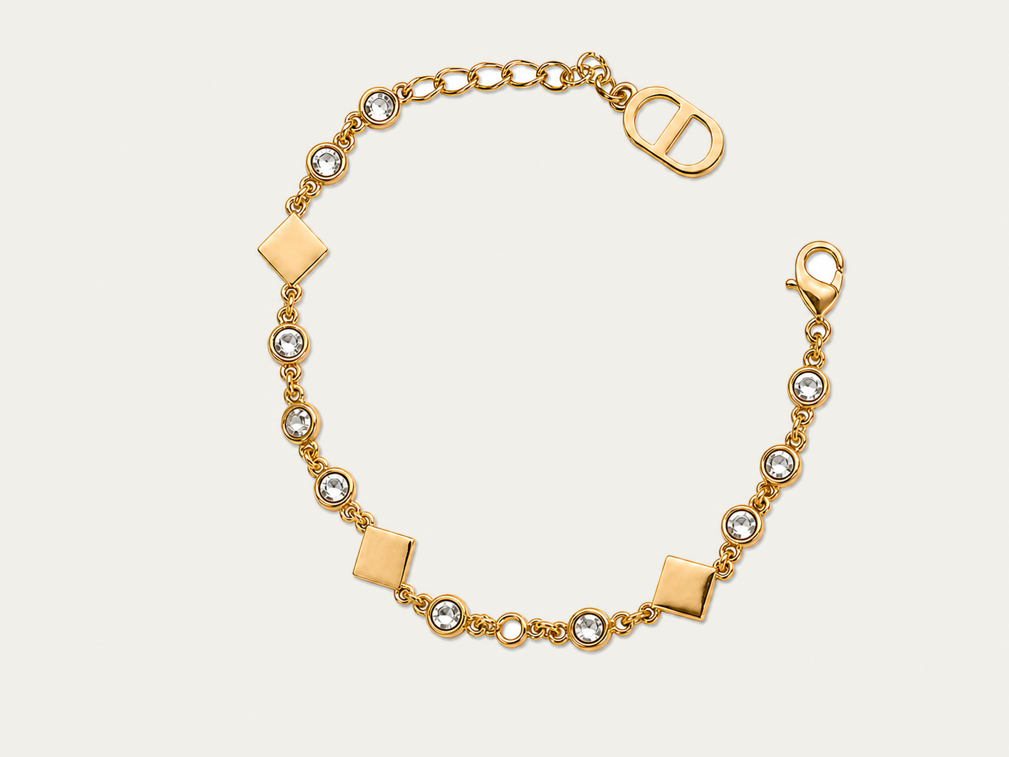Crystal Station Charm Bracelet